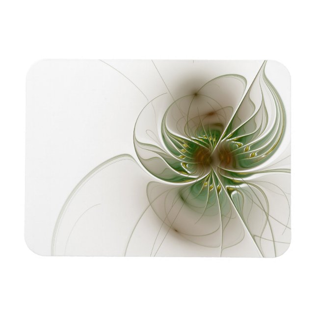 Ímã Flores de fantasia fractal suaves e tenra (Horizontal)