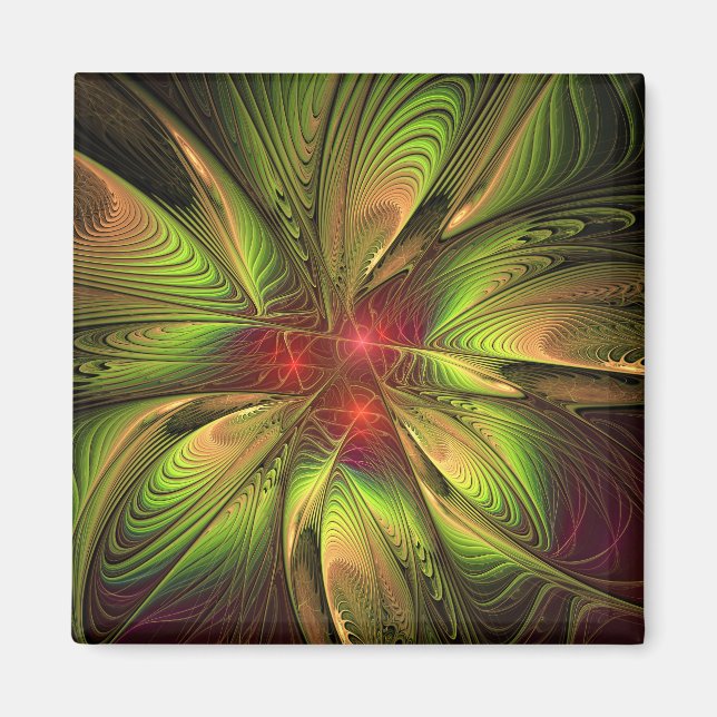 Imã Flores de fantasia fractal suaves e tenra (Frente)