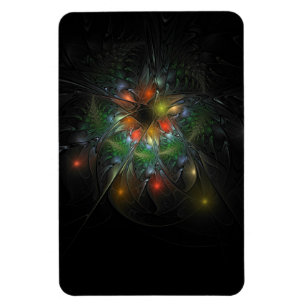 Ímã Flores de fantasia fractal suaves e tenra