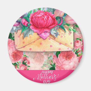 Imã Flores De Flor Puro, Rosa-Rosa, Dia de as mães Fe