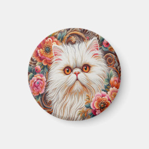Imã Flores De Gatinhos Persa, Gato Persa De Delito Flo