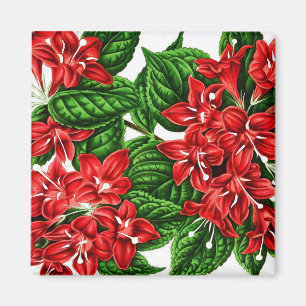 Imã Flores de gengibre vermelho, impressão de colheit