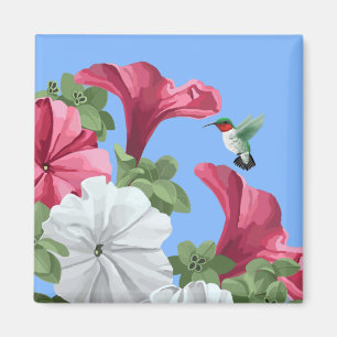 Imã Flores de Hummingbird e Petunia