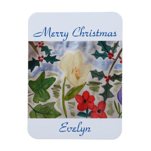 Ímã Flores de inverno e Natal Holly
