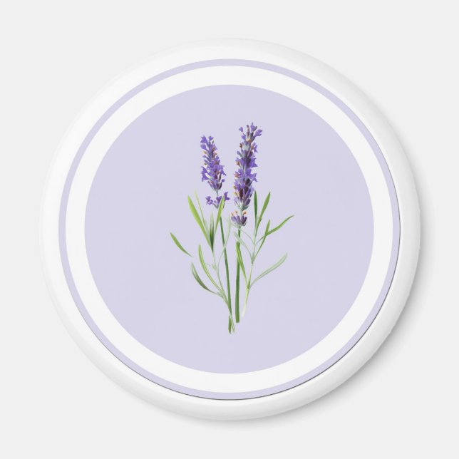 Imã Flores de Lavanda Roxo bonito (Frente)