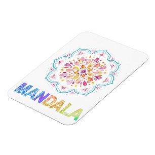 ÍMÃ FLORES DE LOTUS COM COR MANDALA