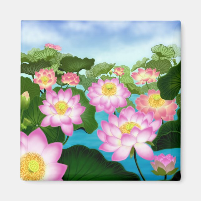 Imã Flores de Lotus Sagradas (Frente)