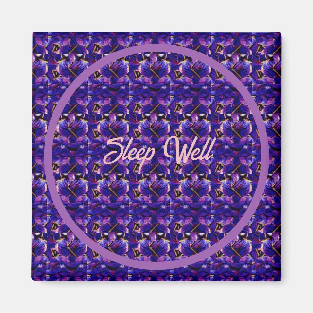 Imã Flores De Lupina Roxo Profunda Fechadas (Frente)