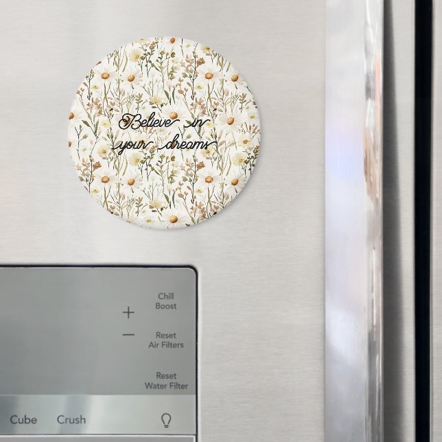 Imã Flores de Margarida Brancas Bonitas Aniversário (In Situ (Fridge))