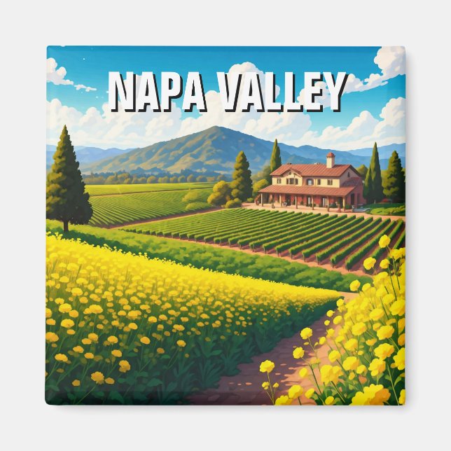 Imã Flores de Mostarda da Califórnia em Napa Valley (Frente)