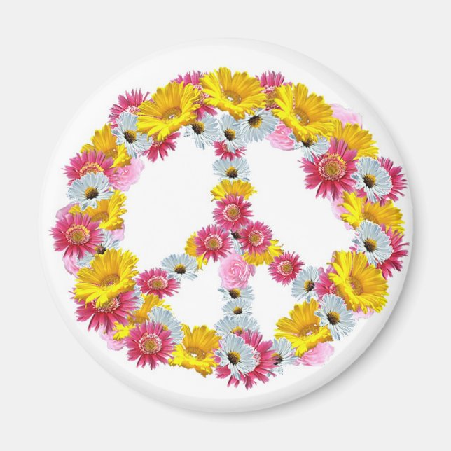 Imã flores de paz (Frente)