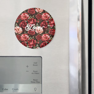 Imã Flores de Rosa Rosa Vermelha