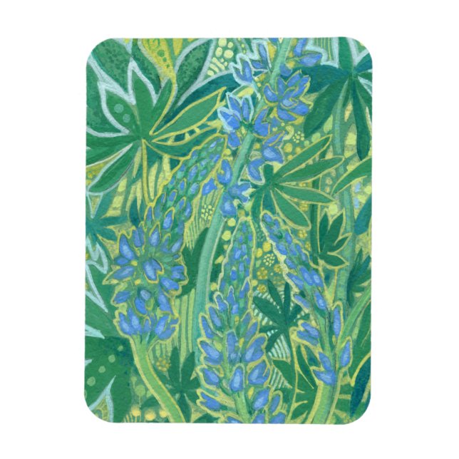 Ímã Flores de Tremoço, Flores Selvagens de Verão (Vertical)