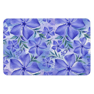 Ímã Flores de Vinca Azul Violeta Vinca Blossoms