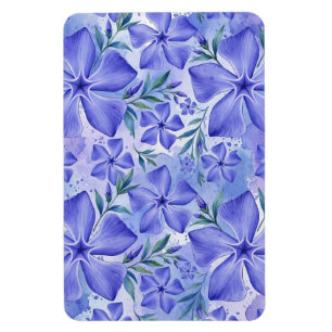 Ímã Flores de Vinca Azul Violeta Vinca Blossoms