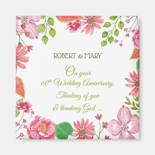 Imã Flores do 60º aniversário do casamento religioso (Frente)