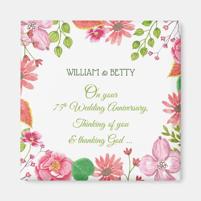 Imã Flores do 75º aniversário do casamento religioso (Frente)