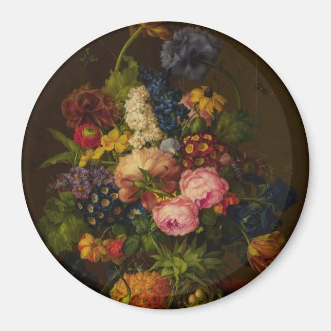 Imã Flores e ananás em uma Entablatação (Frente)