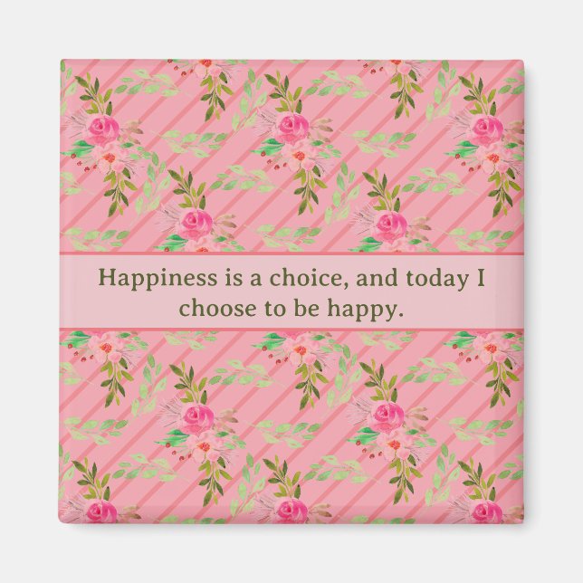 Imã Flores E Folhas De Afirmação (Frente)