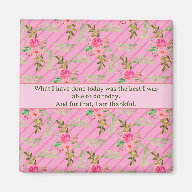 Imã Flores E Folhas De Afirmação (Frente)