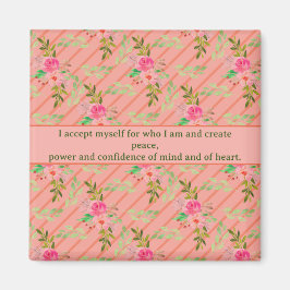 Imã Flores E Folhas De Afirmação