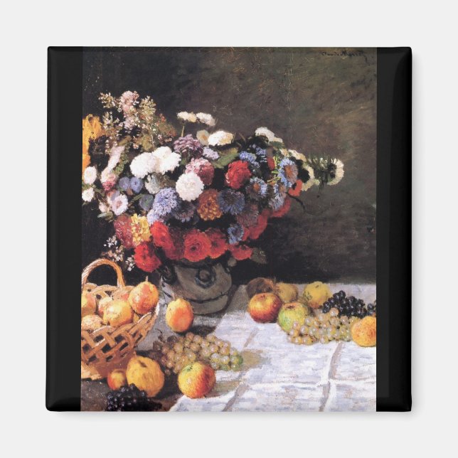 Imã Flores e Frutas de Claude Monet (Frente)