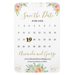 Ímã Flores e ouro da imã salve a data do calendário