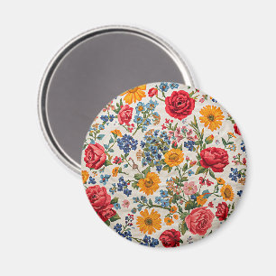 Imã Flores em toda parte, design colorido,