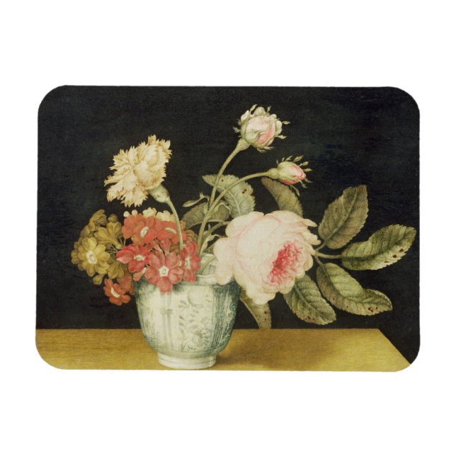 Ímã Flores em um jato de arejamento (óleo no painel) (Horizontal)