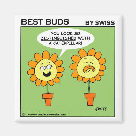 Imã Flores Engraçadas Cartografia de Lagarta com bigod