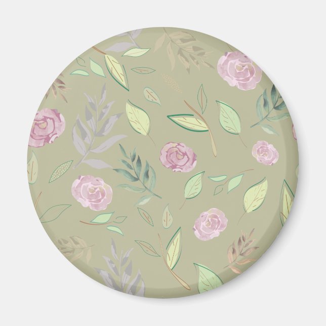 Imã Flores Festivas De Aquarelas 5 (Frente)