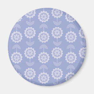 Imã Flores Florais Púrpuras de Abstrato de Arte Padrão