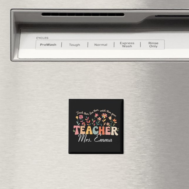 Imã Flores Groovy Personalizadas Presente Personalizad (In Situ (Dishwasher))