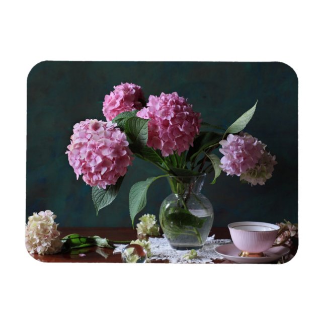 Ímã Flores | Hydrangeas em Vase (Horizontal)