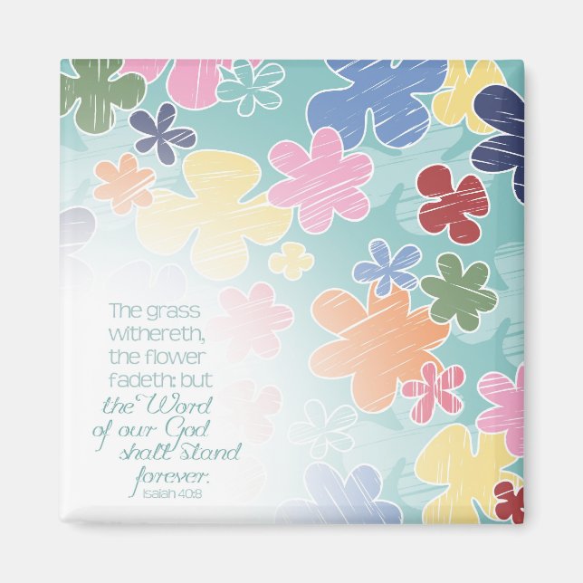 Imã Flores: Magneta Quadrada Fadeth (Frente)