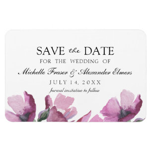 Ímã Flores na moda simples.Reserve a data para casamen