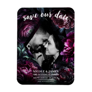 Ímã Flores Negras Encantadas e Ousadas de Noiva Floral