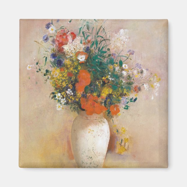Imã Flores num Vaso pintando Odilon Redon Incrível Mo (Frente)