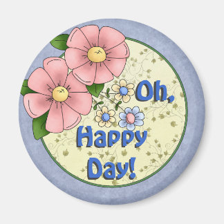 Imã Flores personalizáveis Magneta do Dia Feliz