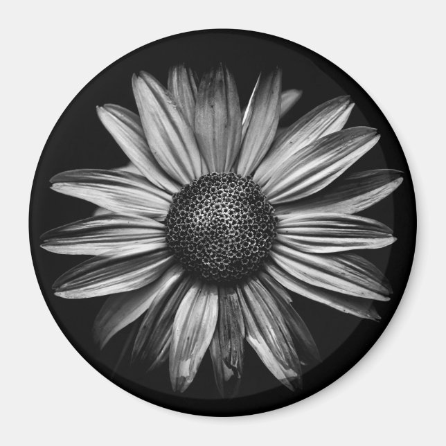 Imã Flores Pretas E Brancas 18 (Frente)