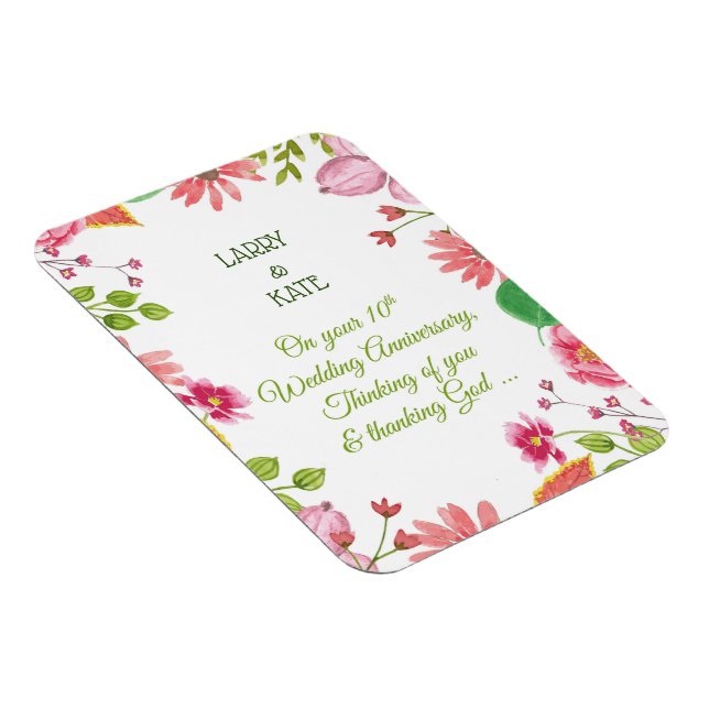 Ímã Flores religiosas de aniversário de casamento de 1 (Lado Direito)