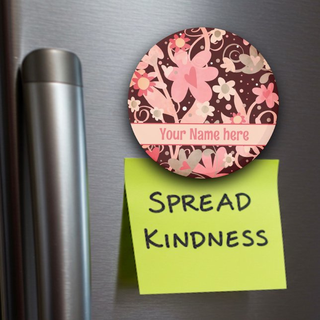 Imã Flores Rosa Divertidas Magnetos de Inspirividade P (Criador carregado)