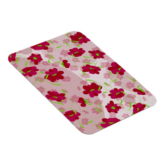 Ímã Flores Rosa e Vermelha - Floral (Lado Direito)