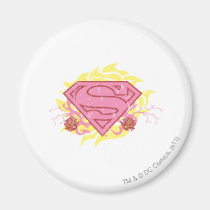Imã Flores Rosa Supergirl