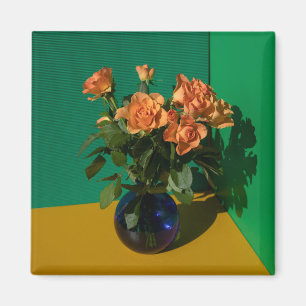 Imã Flores Rosas em Vase