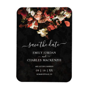 Ímã Flores Rústicas Elegantes Casando Salve A Data
