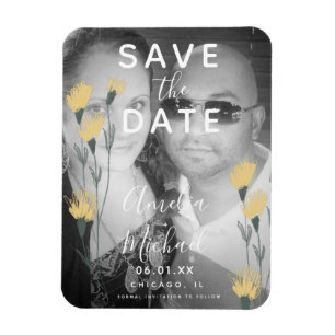 Ímã Flores Selvagens Botânicas Desenhadas Manualmente