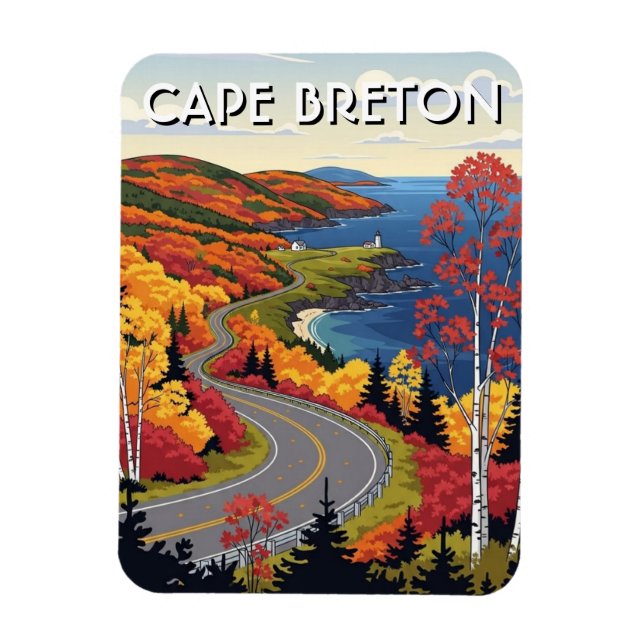 Ímã Flores Silvestres da Ilha de Cape Breton Canadá (Vertical)