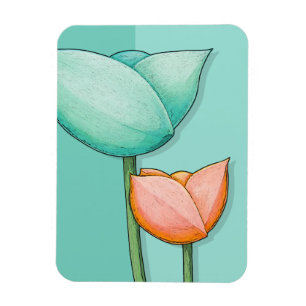 Ímã Flores Simples - Magneta Premium Laranja