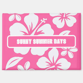 Imã Flores Tropicais De Praia Rosa